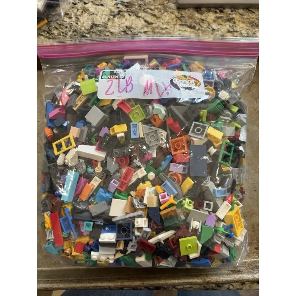 2 POUNDS Bulk Lego Bricks Lot Mixed Clean Genuine Pieces Building Blocks Parts
